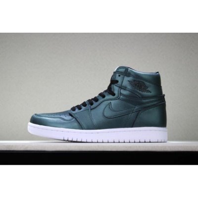 Nike Air Jordan 1 High Koyu Yeşil / Siyah Basketbol Ayakkabısı Türkiye - 3GHAFFK7